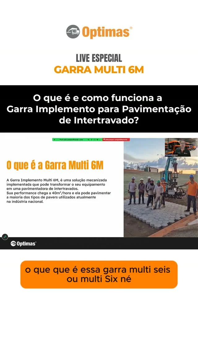 Como funciona a Garra Multi 6M da Optimas – o implemento que transforma sua mini escavadeira em uma pavimentadora de intertravado?

Com 6 pistões hidráulicos independentes, a garra prende uma fileira inteira de blocos diretamente do pallet, alinha perfeitamente e trava tudo. Depois é só posicionar no local e abrir – o próprio peso das pedras garante o assentamento perfeito!

✅ 40 a 50 m²/hora de pavimentação.
✅ Apenas 2 pessoas na equipe (redução massiva de custos).
✅ Compatível com diversos tipos de pavers.
✅ Rotor para posicionamento preciso.

Não é só um equipamento, é uma transformação na sua produtividade! 

Quer assistir à live completa? Confira no link da bio! 🔗

#Optimas #GarraMulti6M #LiveEspecial #Pavimentação #Intertravado #ConstruçãoCivil #MecanizaçãoInteligente #Produtividade #EngenhariaCivil #ObrasMecanizadas