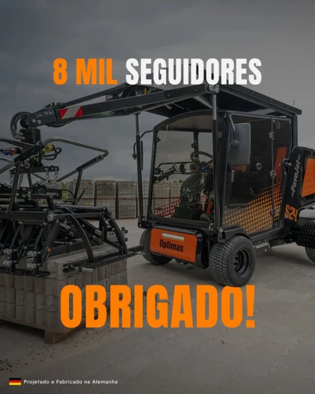 Chegamos a 8 mil seguidores!

Obrigado a cada empresa, calceteiro e parceiro que acompanha a Optimas e acredita que pavimentar pode ser mais rápido, mais seguro e menos dependente de esforço manual.